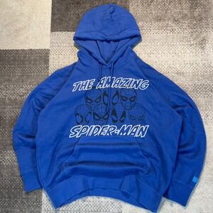 Uniqlo UT Marvel The Amazing Spider-Man Hoodie Blue Mens XL